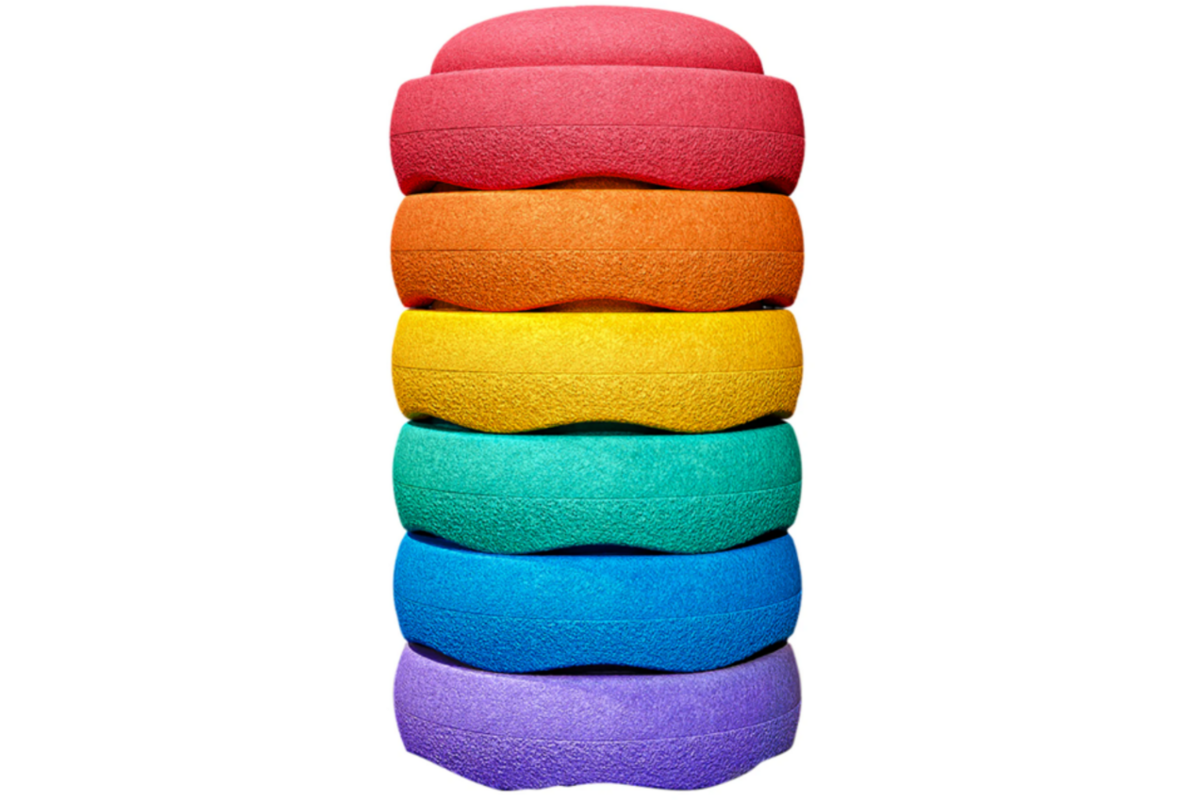 Stapelstein ® Rainbow Classic, set van 6 stuks