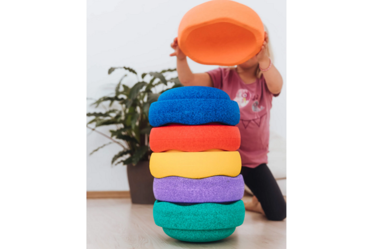 Stapelstein ® Rainbow Classic, set van 6 stuks