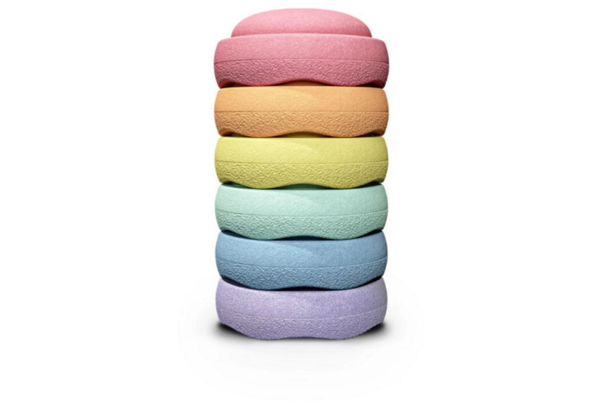 Stapelstein ® Rainbow Pastel, set van 6 stuks