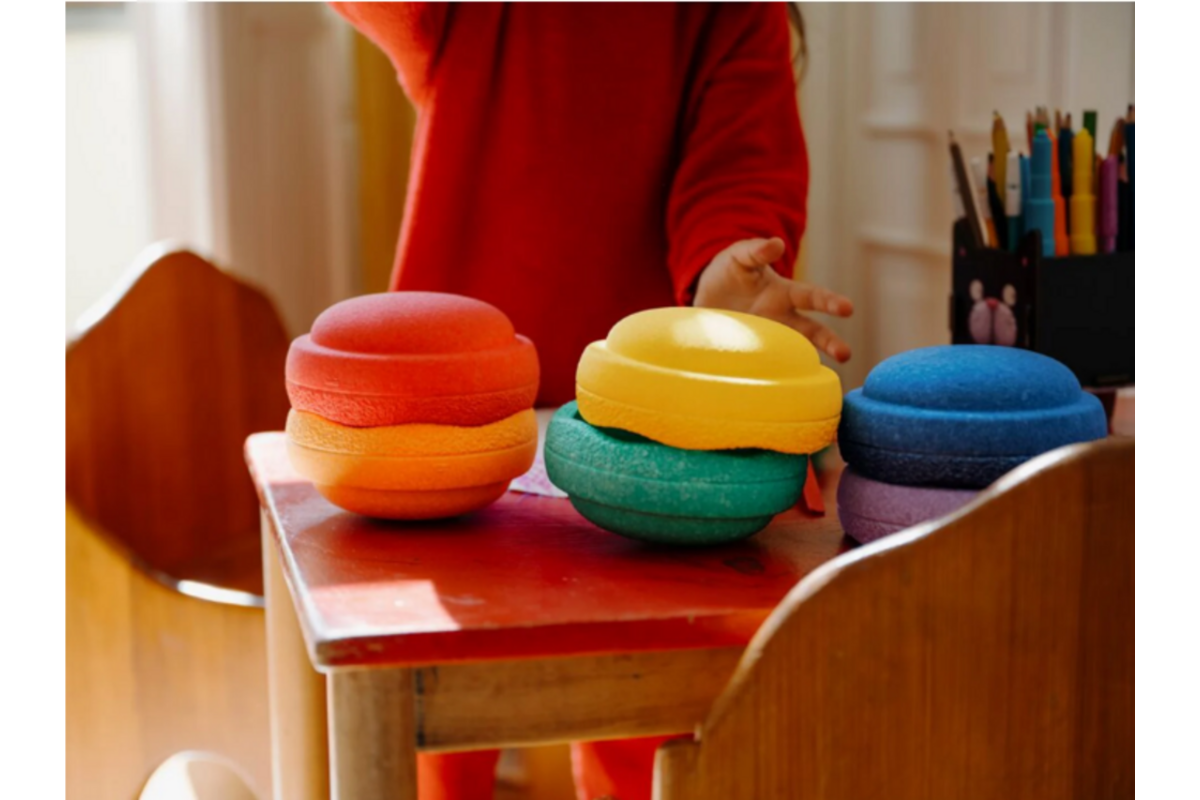 Stapelstein® Original Mini Rainbow Classic, set van 6 stuks