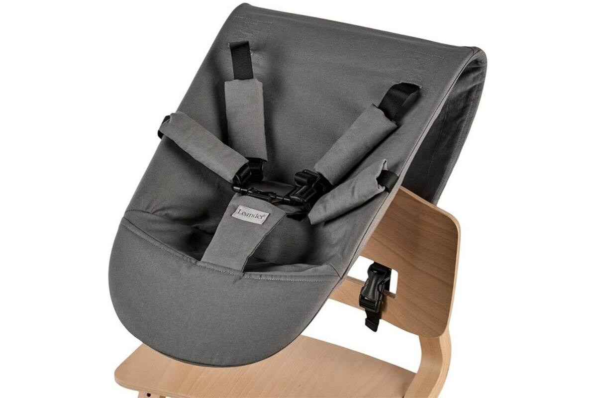 Leander newborn seat for highchair, Cool grey