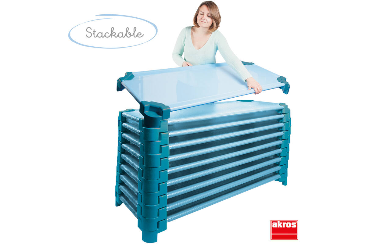 Rustbedje ECO, 131x55x11 cm, stapelbaar, gemonteerd