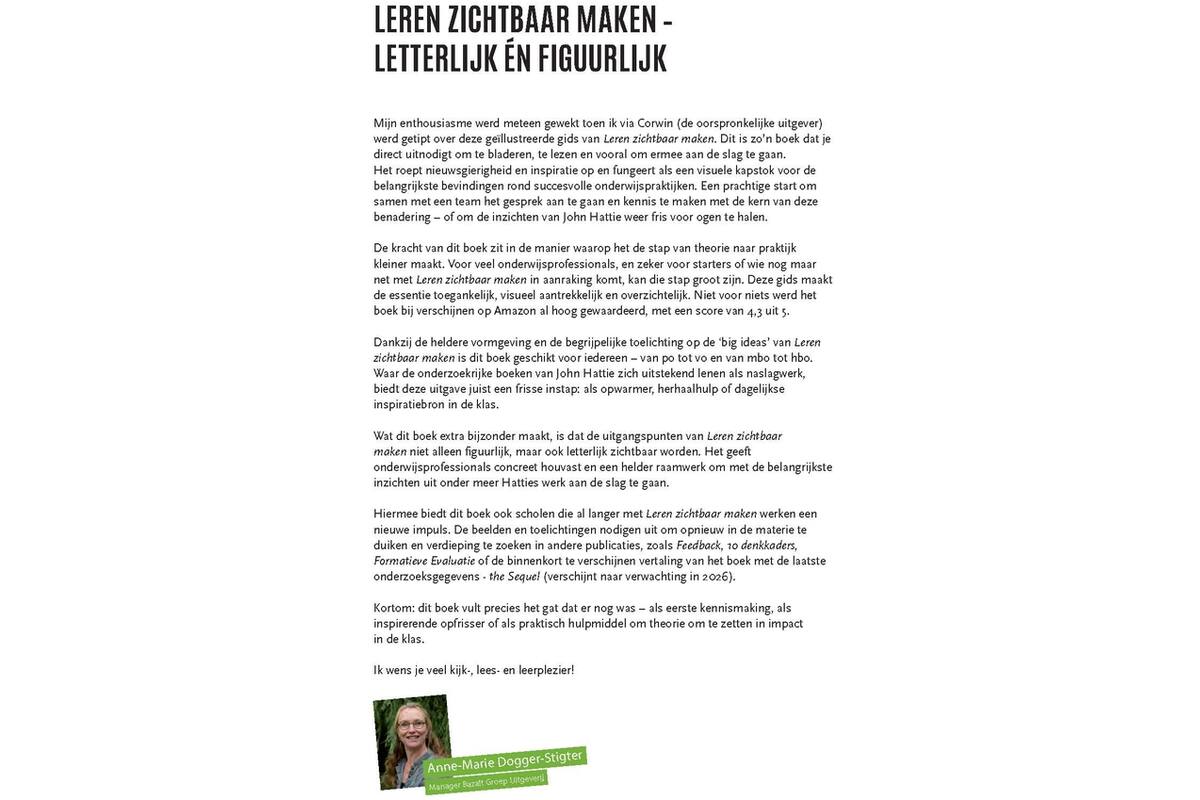 Leren zichtbaar maken: de geïllustreerde gids