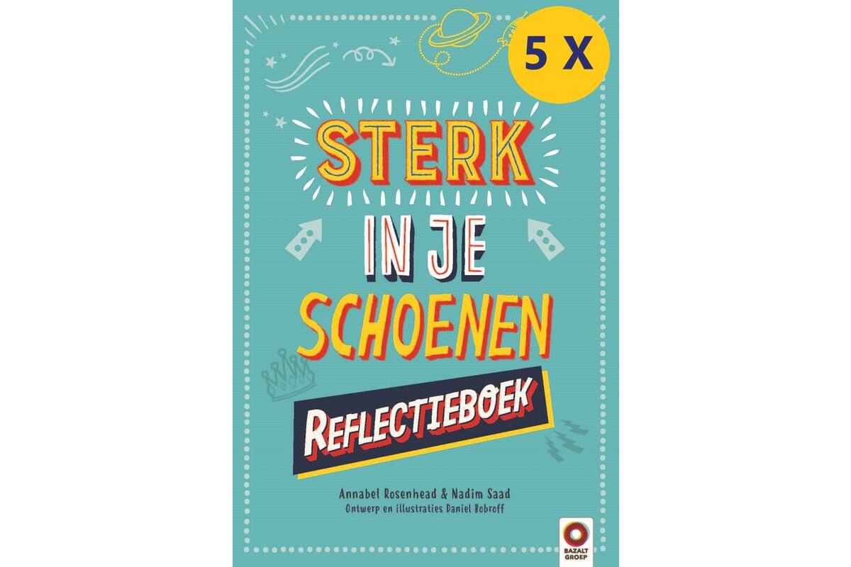 Sterk in je schoenen Reflectieboek schoolset 5 stuks