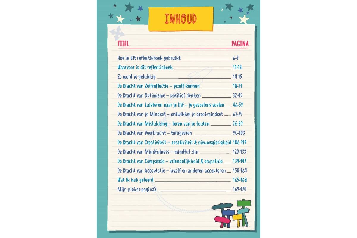 Sterk in je schoenen Reflectieboek schoolset 20 stuks