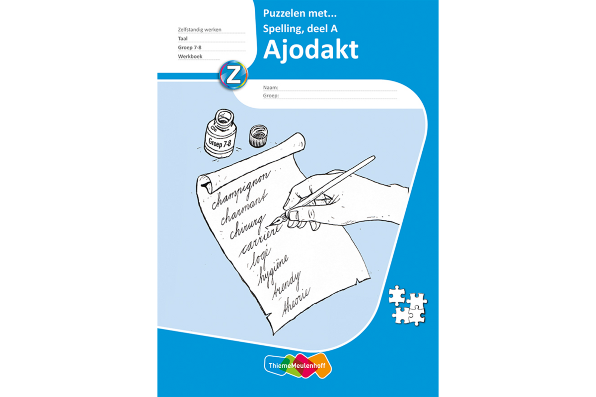 Puzzelen met spelling werkboek A groep 7-8 (5 stuks)