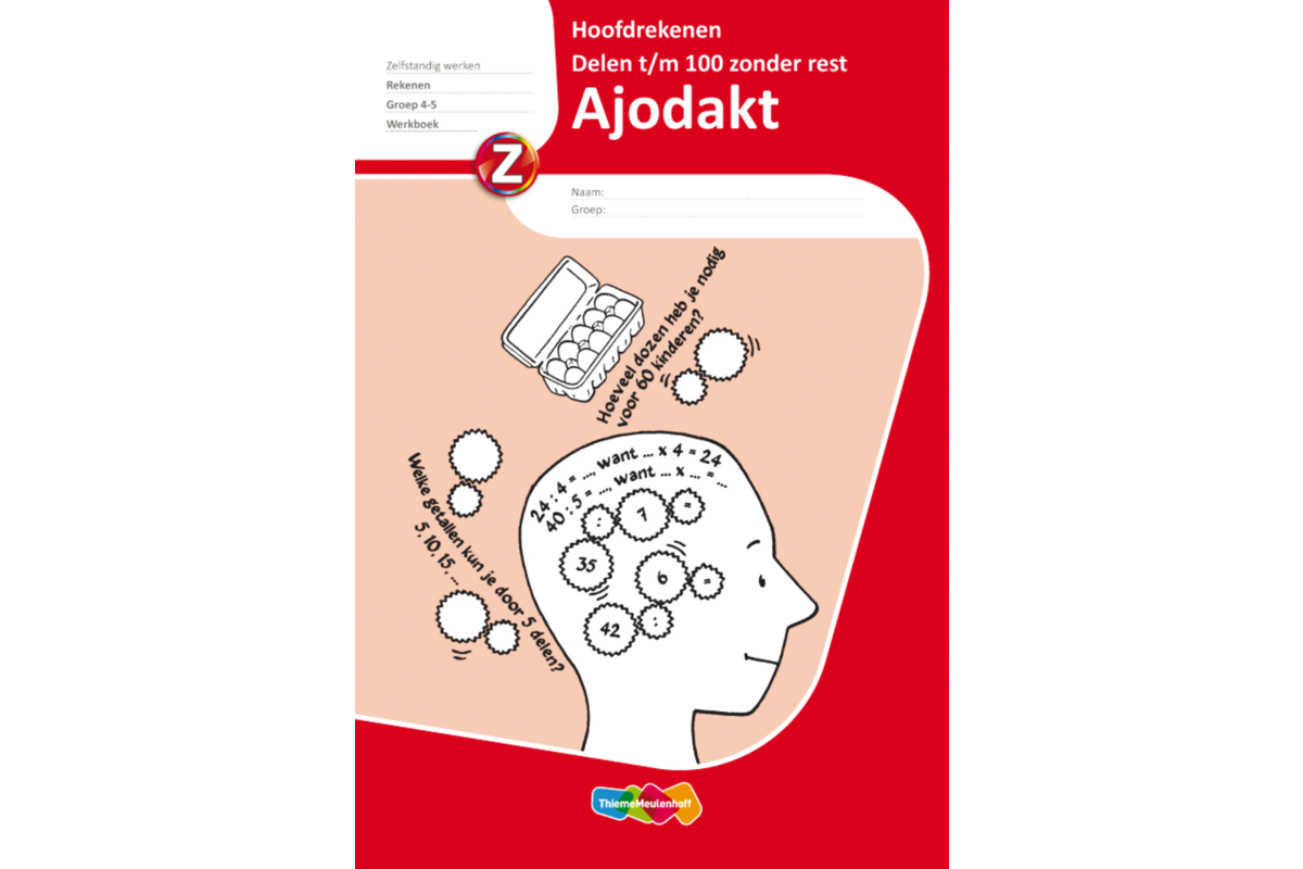 Hoofdrekenen delen t/m 100 zonder rest werkboek groep 4-5 (5 stuks)