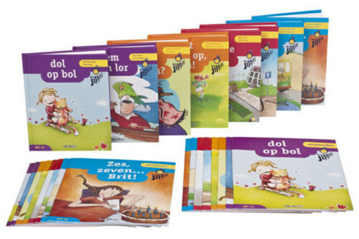 Jippie totaalpakket - 8x leesboek/werkboek/antwoordenboek
