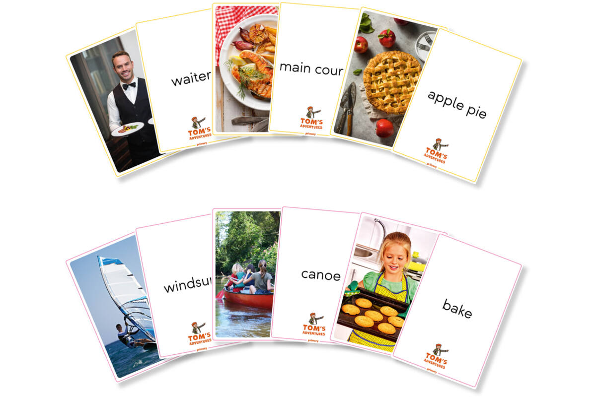 Tom’s adventures flashcards primary