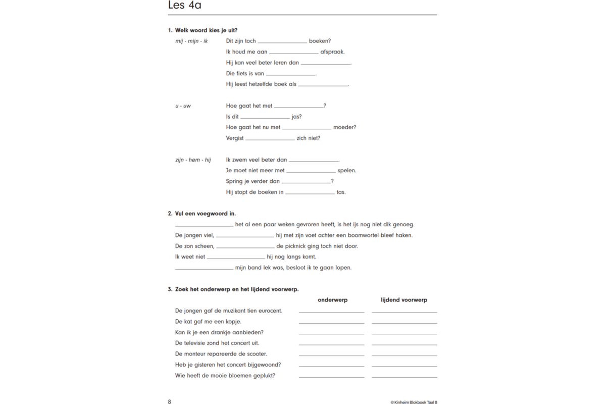 Blokboek taal groep 8
