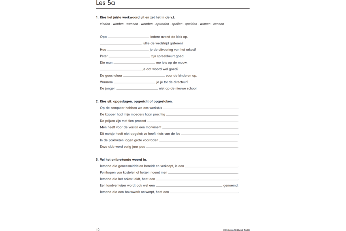 Blokboek taal groep 8