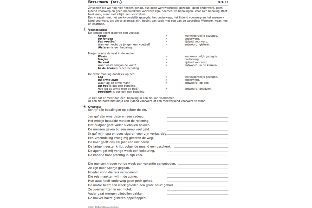 Blokboek ontleden (5 stuks)