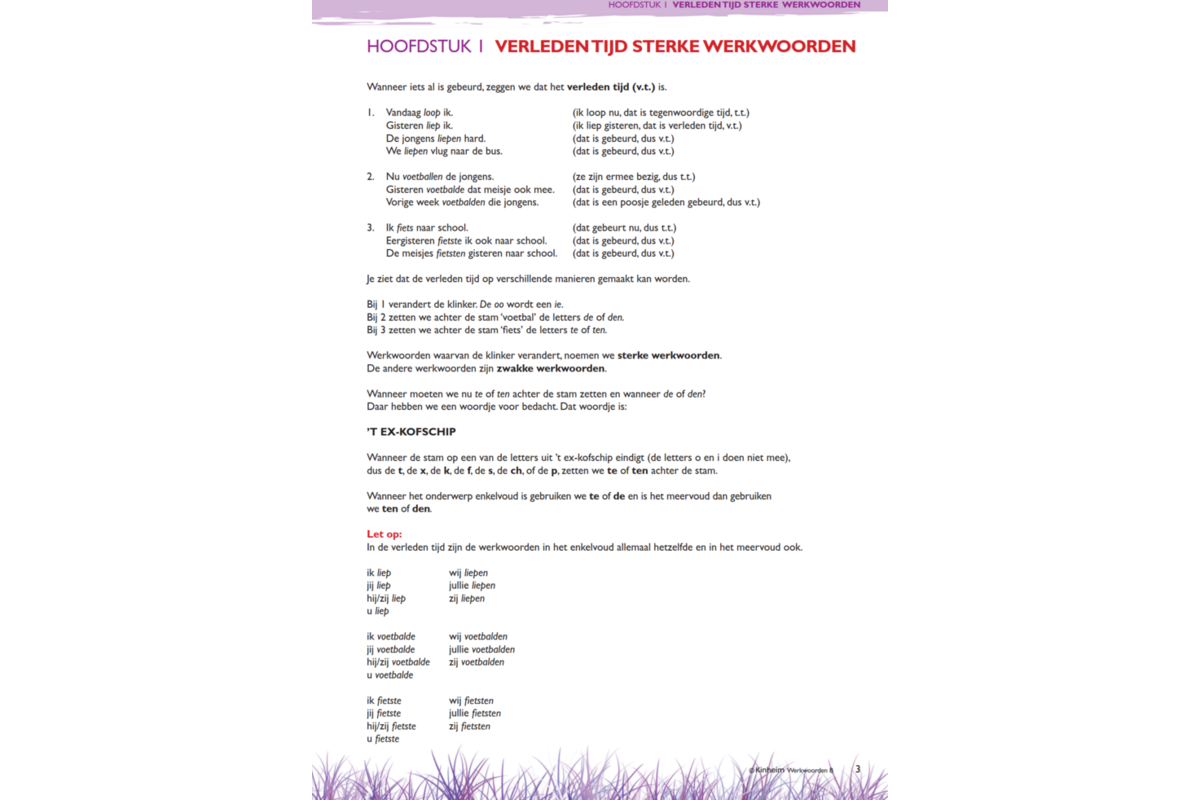 Werkwoorden deel B