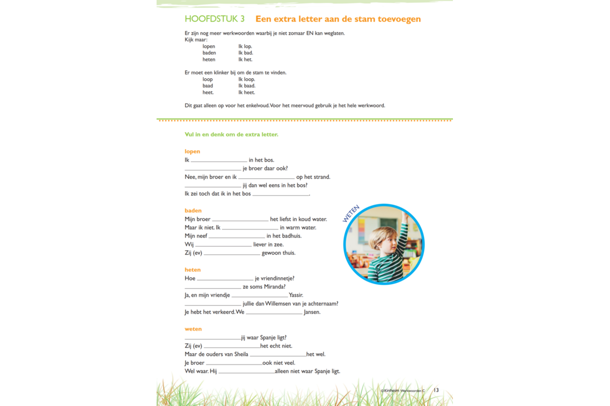 Werkwoorden deel C (5 stuks)