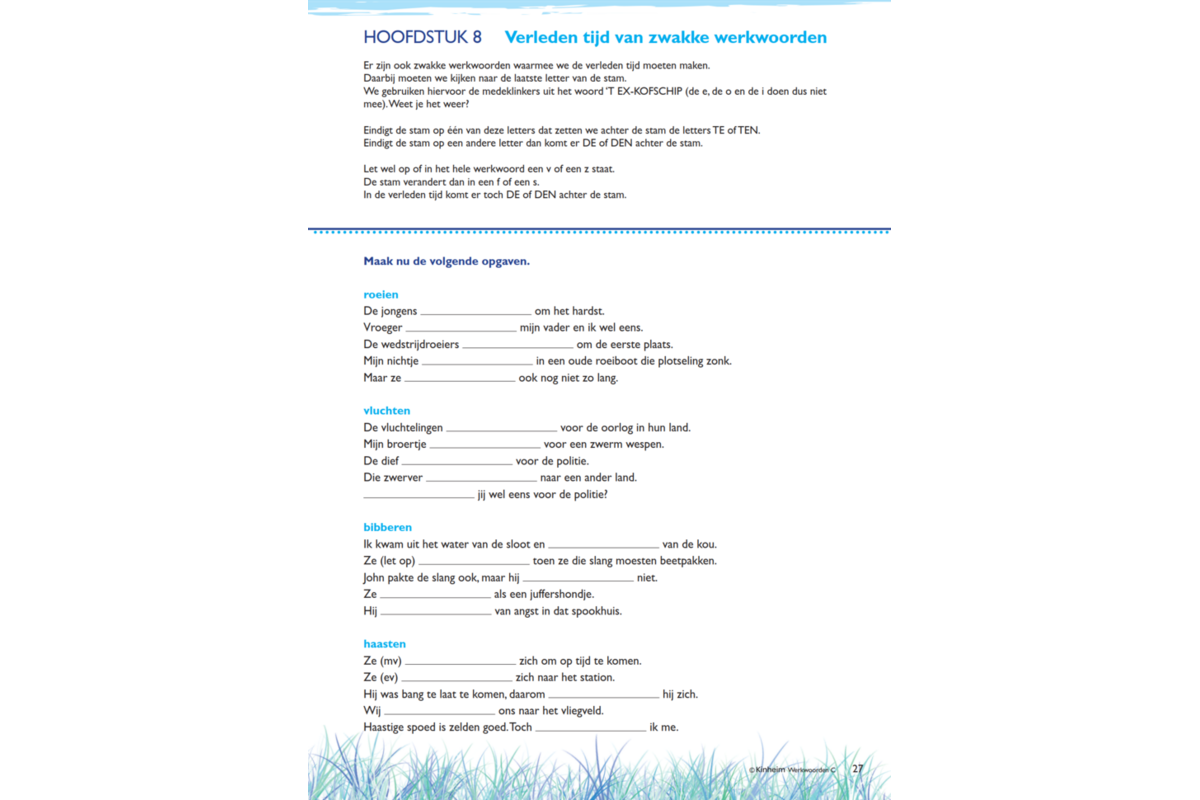 Werkwoorden deel C (5 stuks)