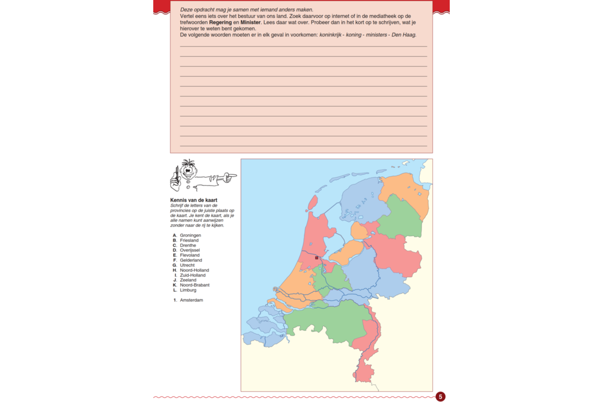 Blokboek aardrijkskunde Nederland herziene uitgave (5 stuks)