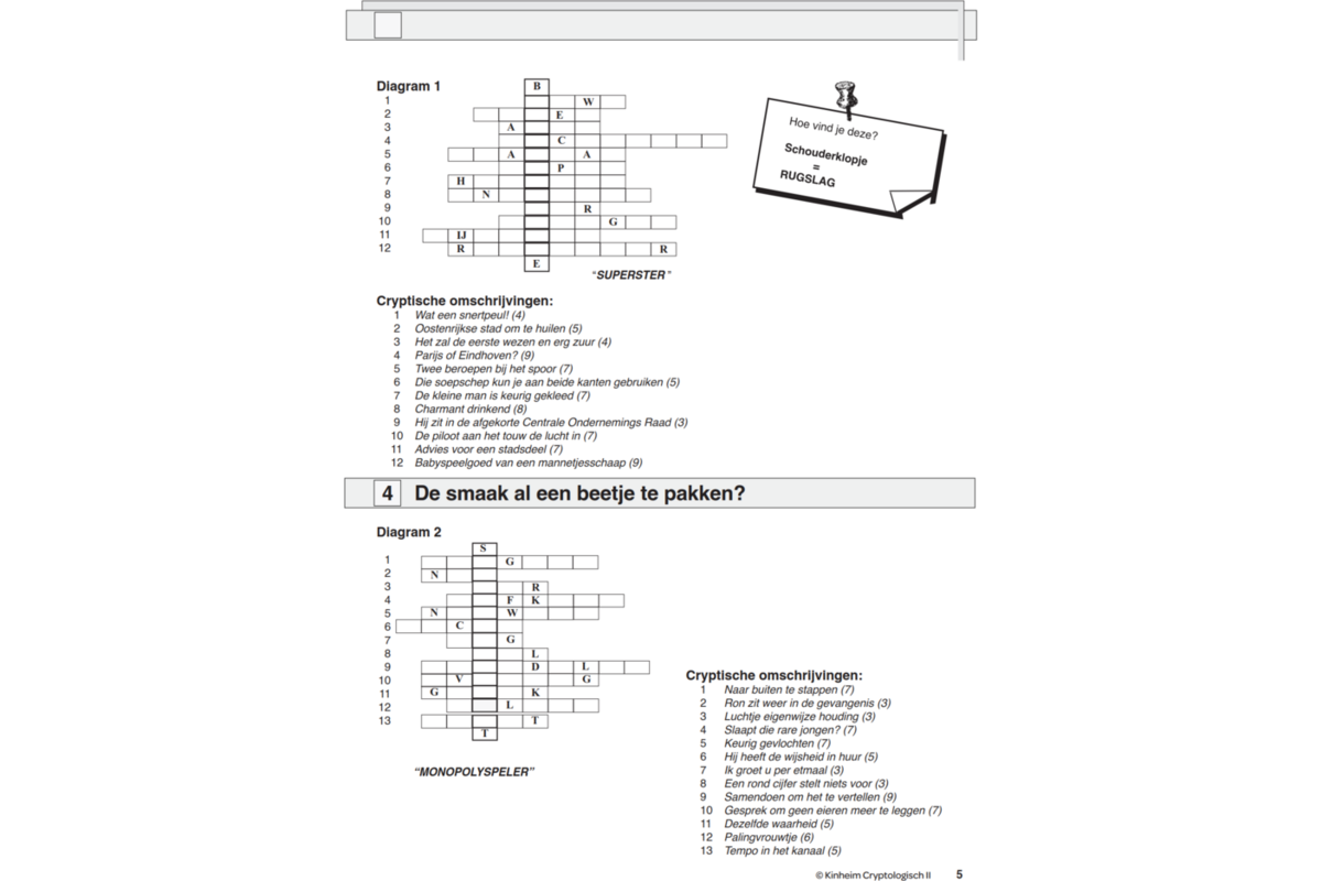 Cryptologisch 2 (incl. antw.) (5 stuks)