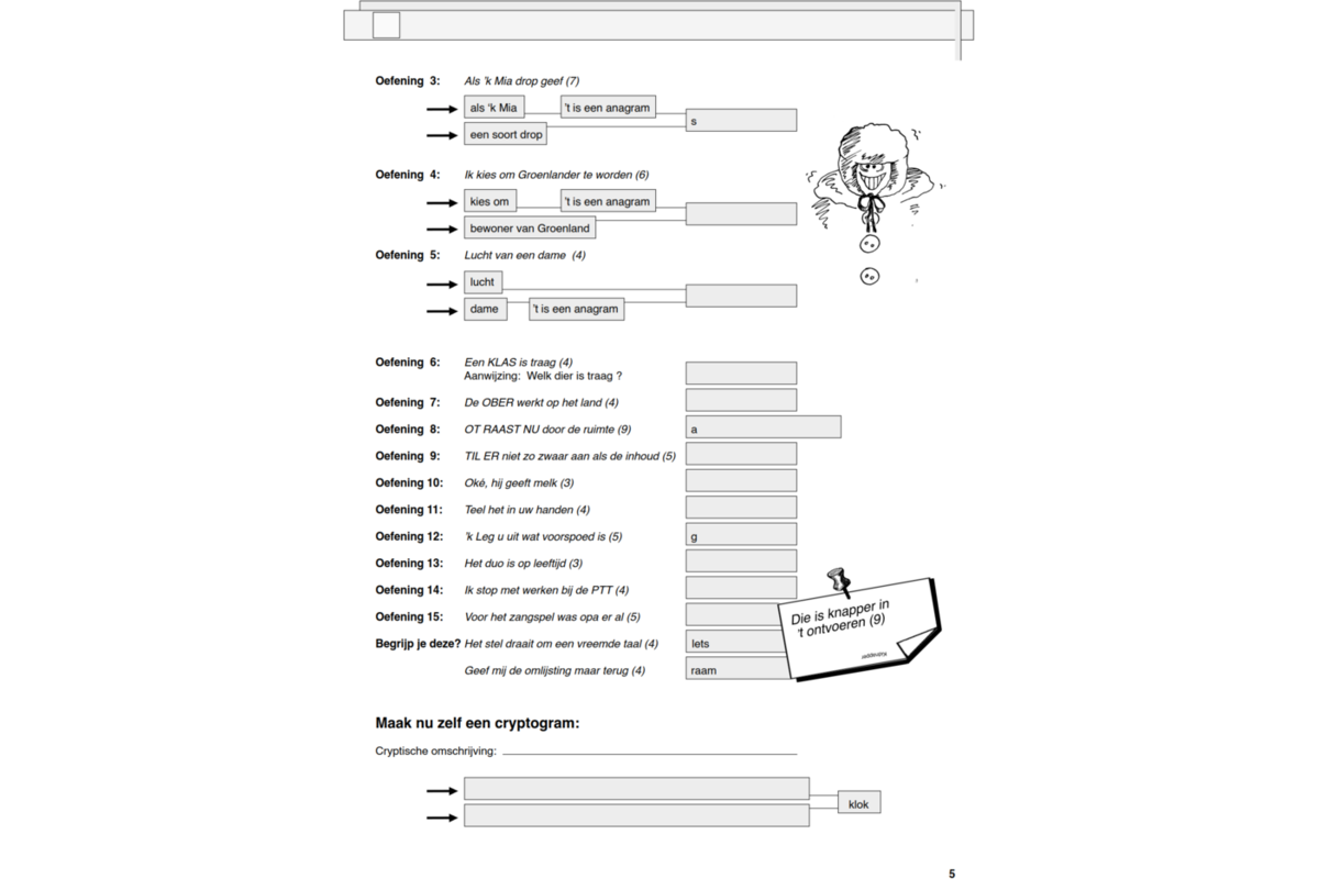 Cryptologisch 1 (incl. antw.) (5 stuks)