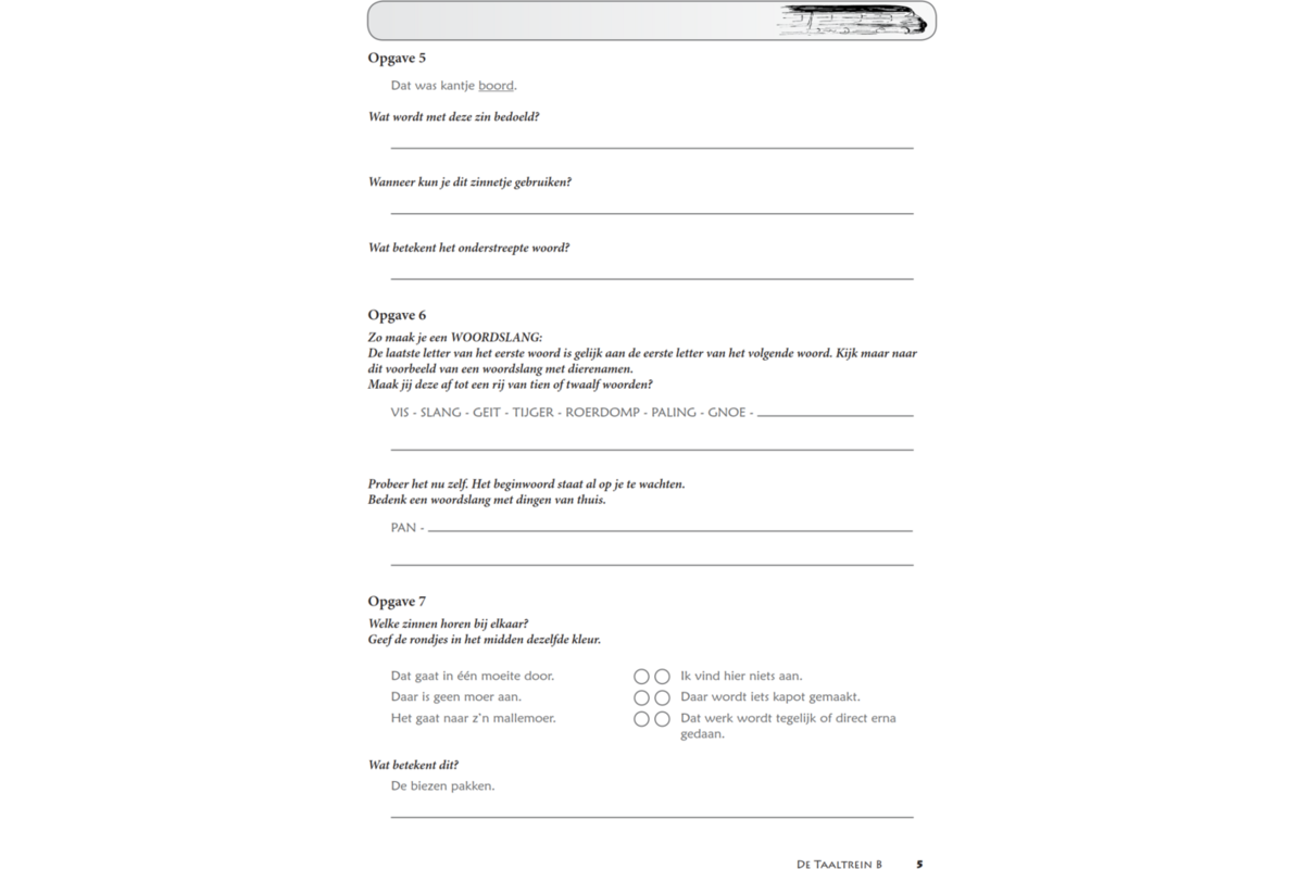Taaltrein B groep 5-6 (5 stuks)