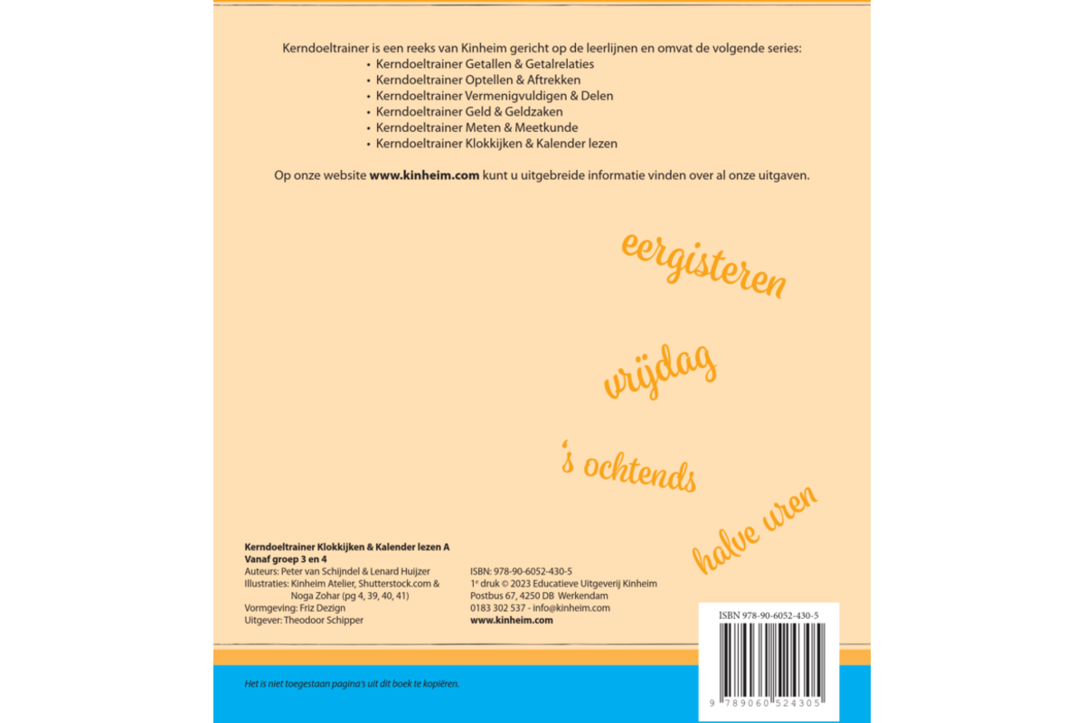 Kerndoeltrainer Klokkijken & Kalender lezen A