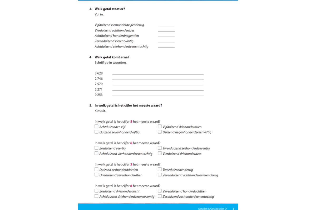 Kerndoeltrainer Getallen & Getalrelaties D (5 stuks)