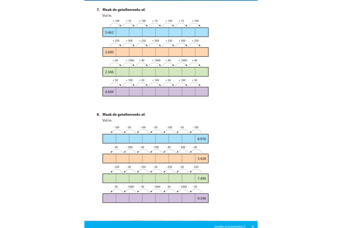 Kerndoeltrainer Getallen & Getalrelaties D (5 stuks)