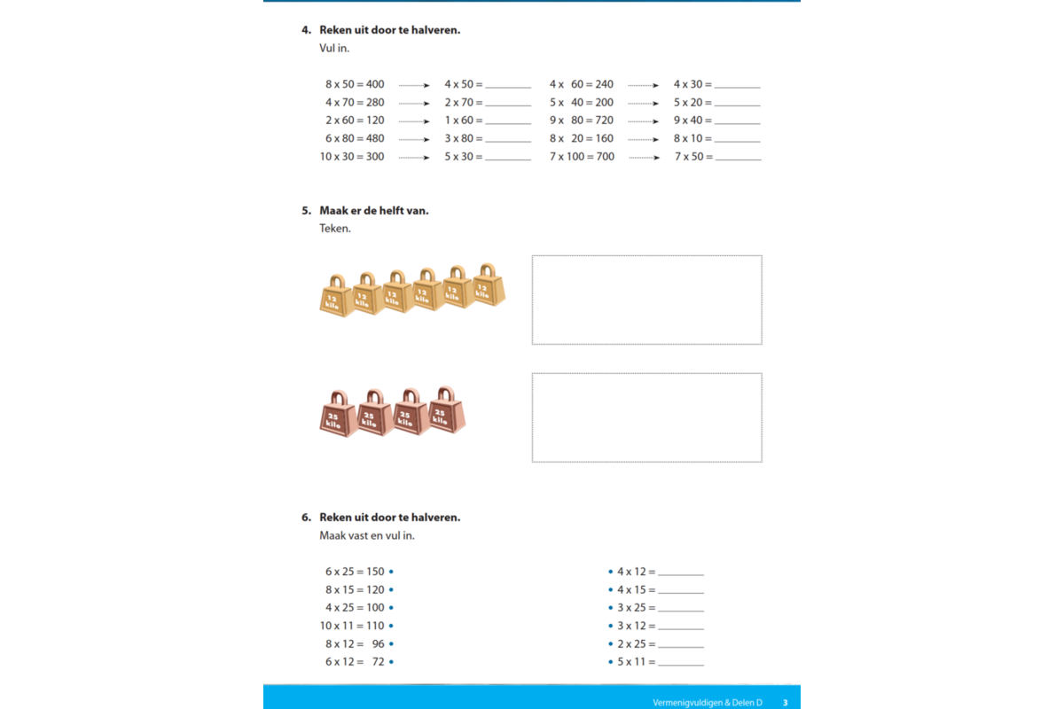 Kerndoeltrainer Vermenigvuldigen & Delen D (5 stuks)