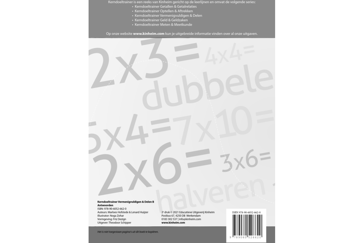 Kerndoeltrainer Vermenigvuldigen & Delen B antwoorden