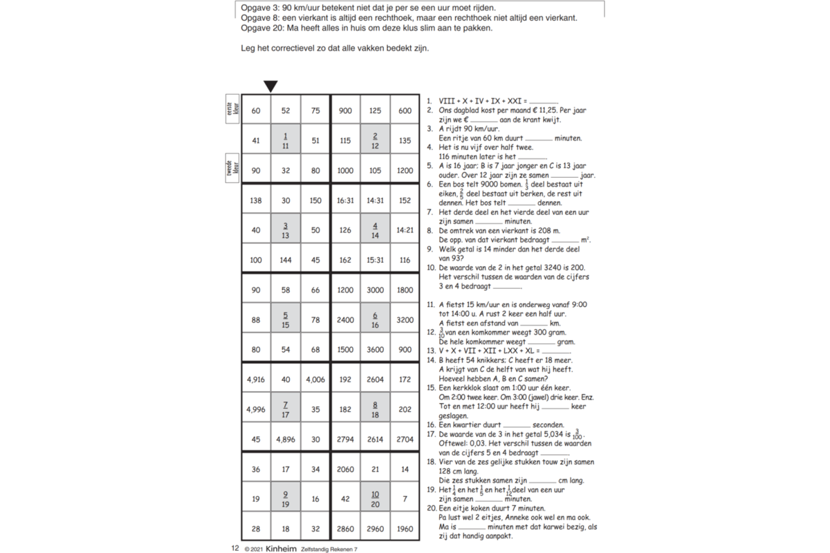 Zelfstandig rekenen 7 werkboek (5 stuks)