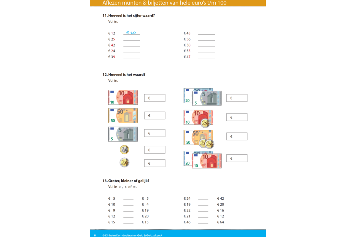 Kerndoeltrainer Geld & Geldzaken A (5 stuks)