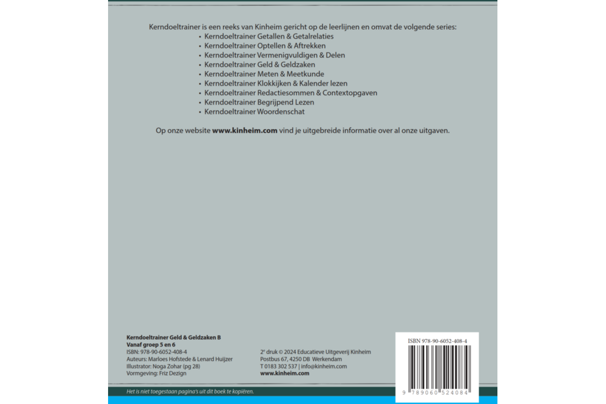 Kerndoeltrainer Geld & Geldzaken B (5 stuks)