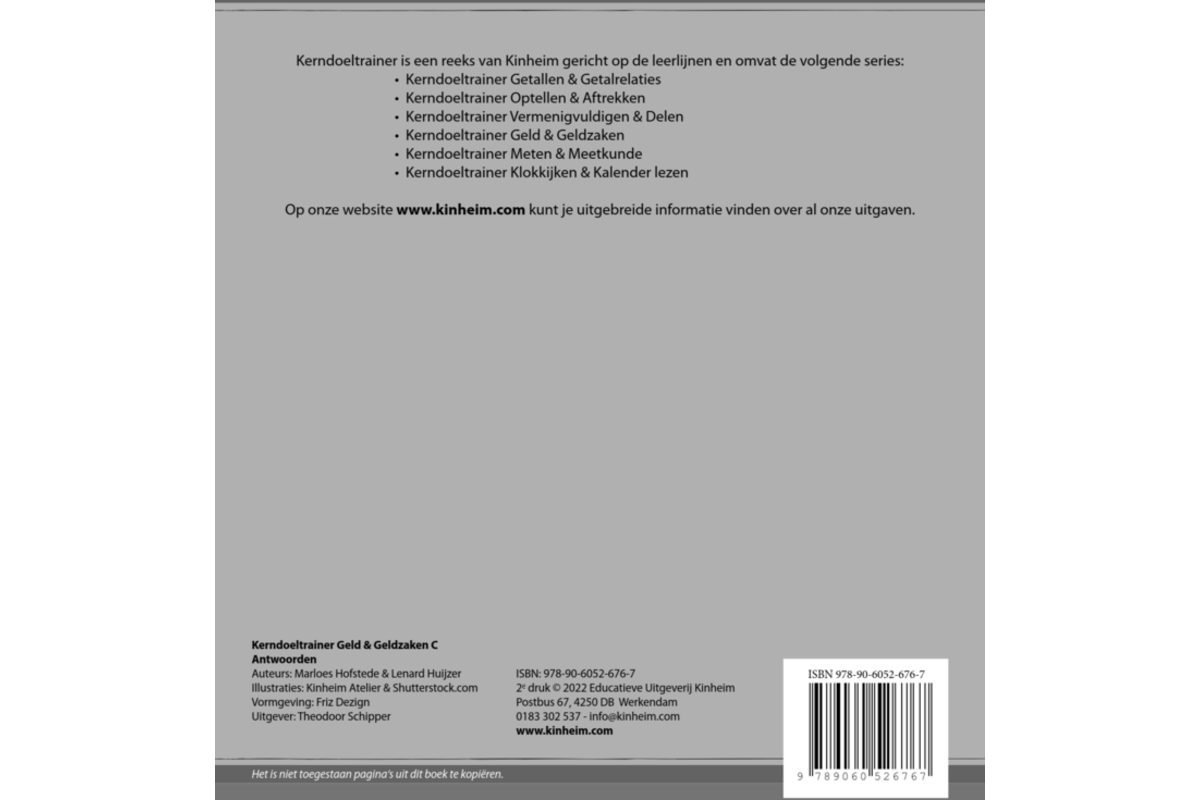 Kerndoeltrainer Geld & Geldzaken C antwoorden