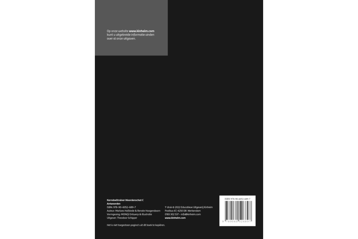Kerndoeltrainer Woordenschat C antwoordenboek