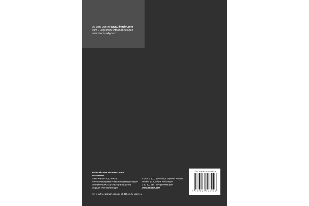 Kerndoeltrainer Woordenschat D antwoordenboek