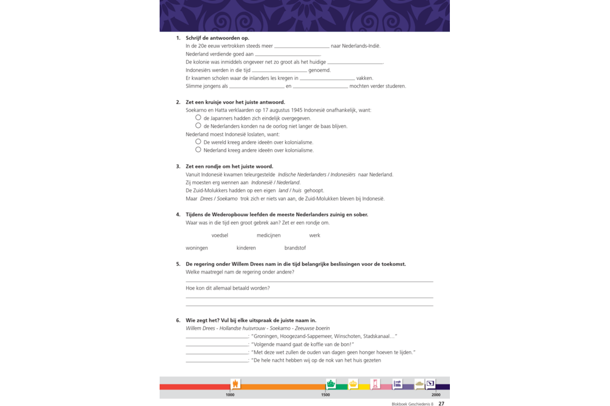 Blokboek geschiedenis groep 8 (5 stuks)