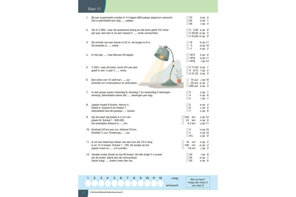 Blokboek redactiesommen D groep 8 (5 stuks)