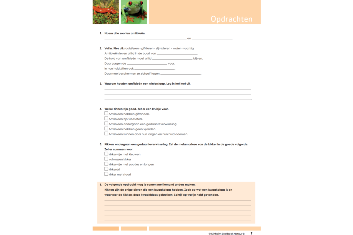 Blokboek natuur groep 8 (5 stuks)