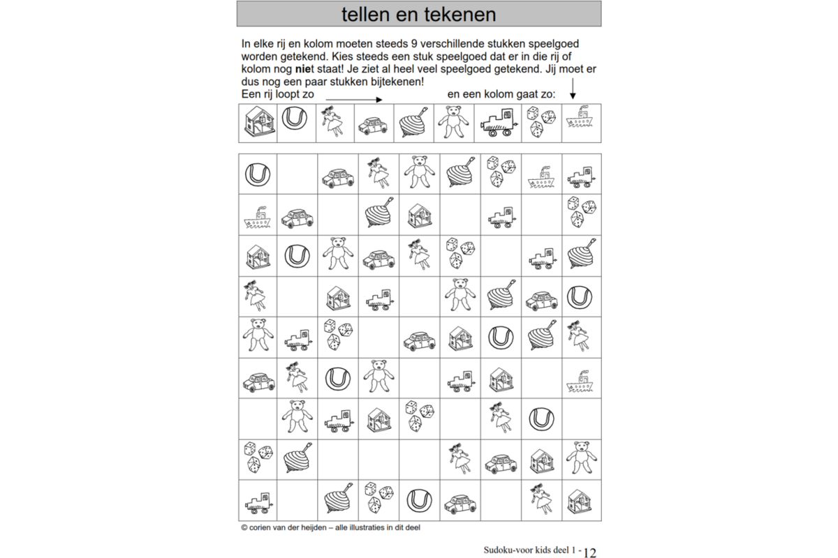 Sudoku voor Kids 1 groep 3 (5 stuks)