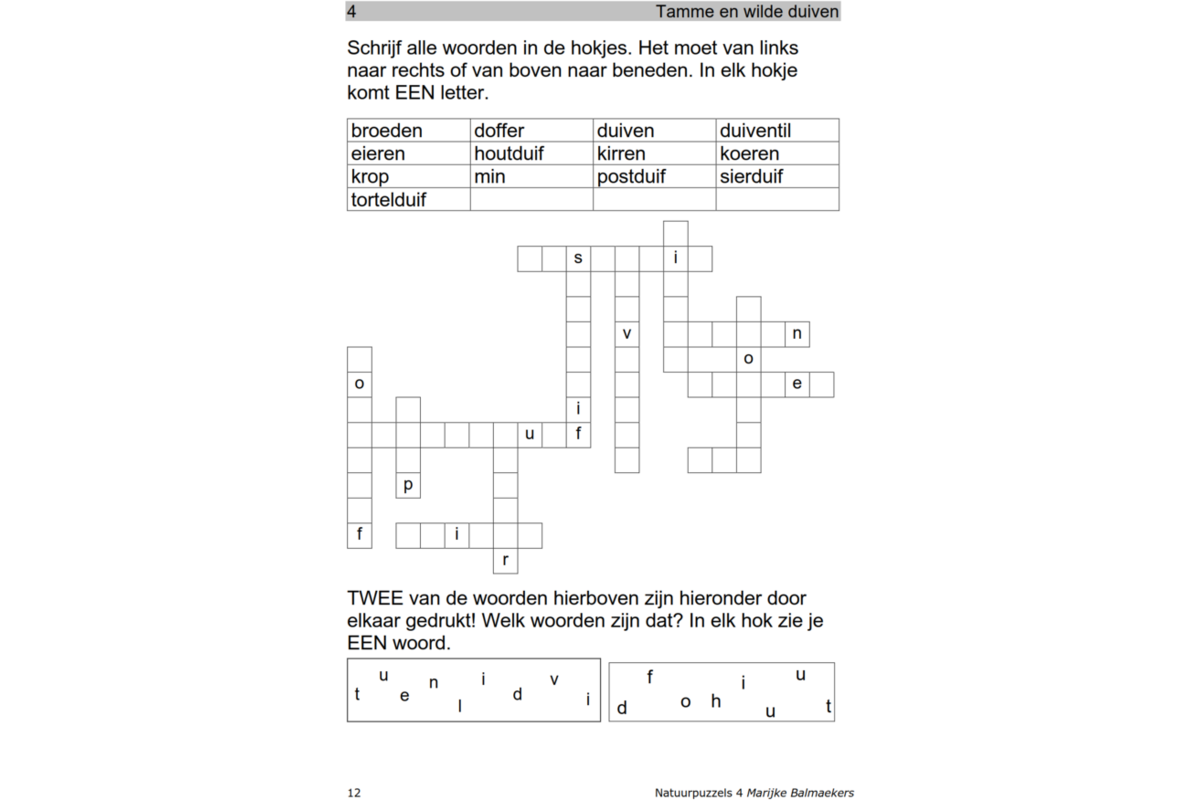 Natuurpuzzels groep 4 (5 stuks)