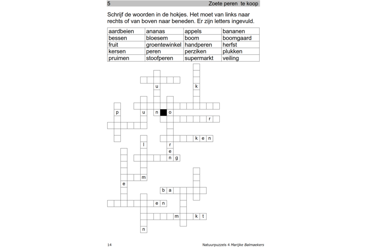 Natuurpuzzels groep 4 (5 stuks)