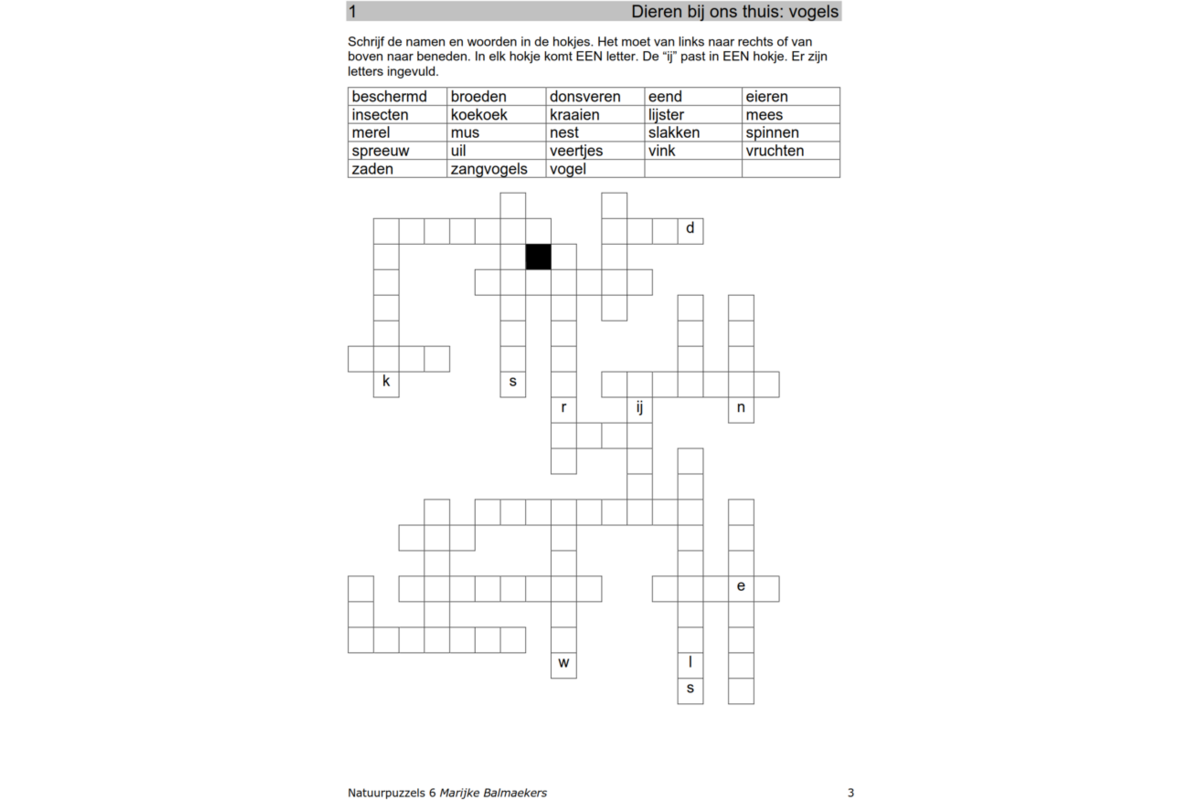 Natuurpuzzels groep 6 (5 stuks)