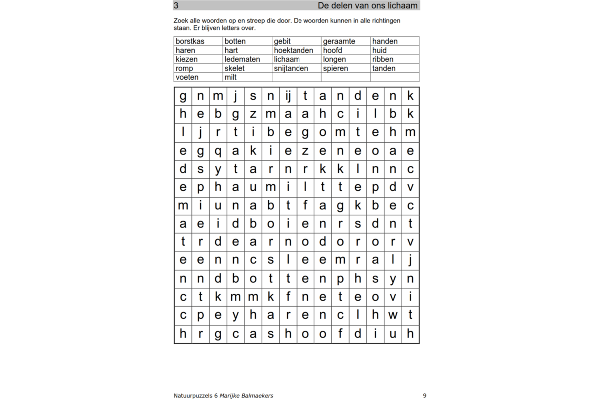 Natuurpuzzels groep 6 (5 stuks)