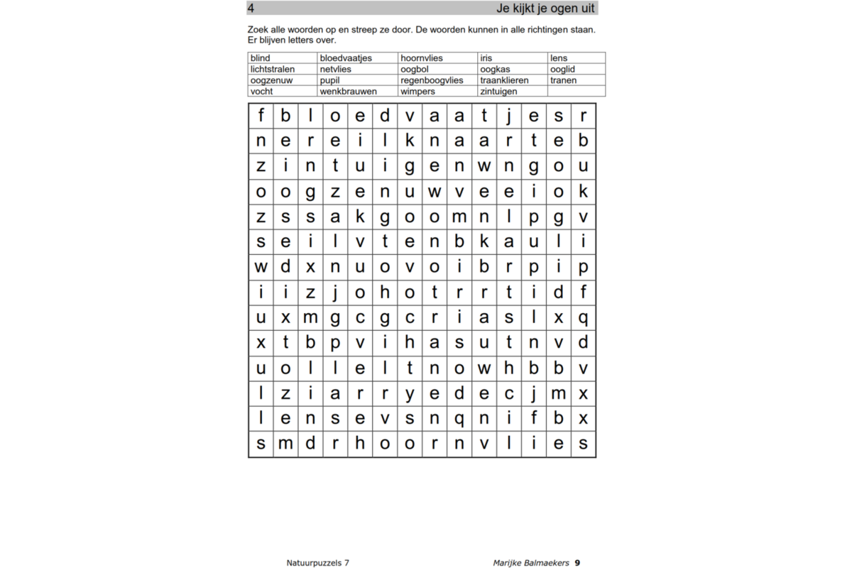 Natuurpuzzels groep 7 (5 stuks)