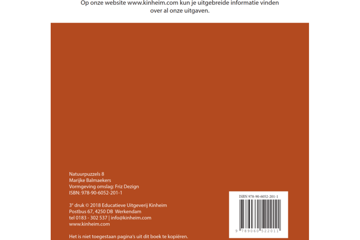 Natuurpuzzels groep 8 (5 stuks)