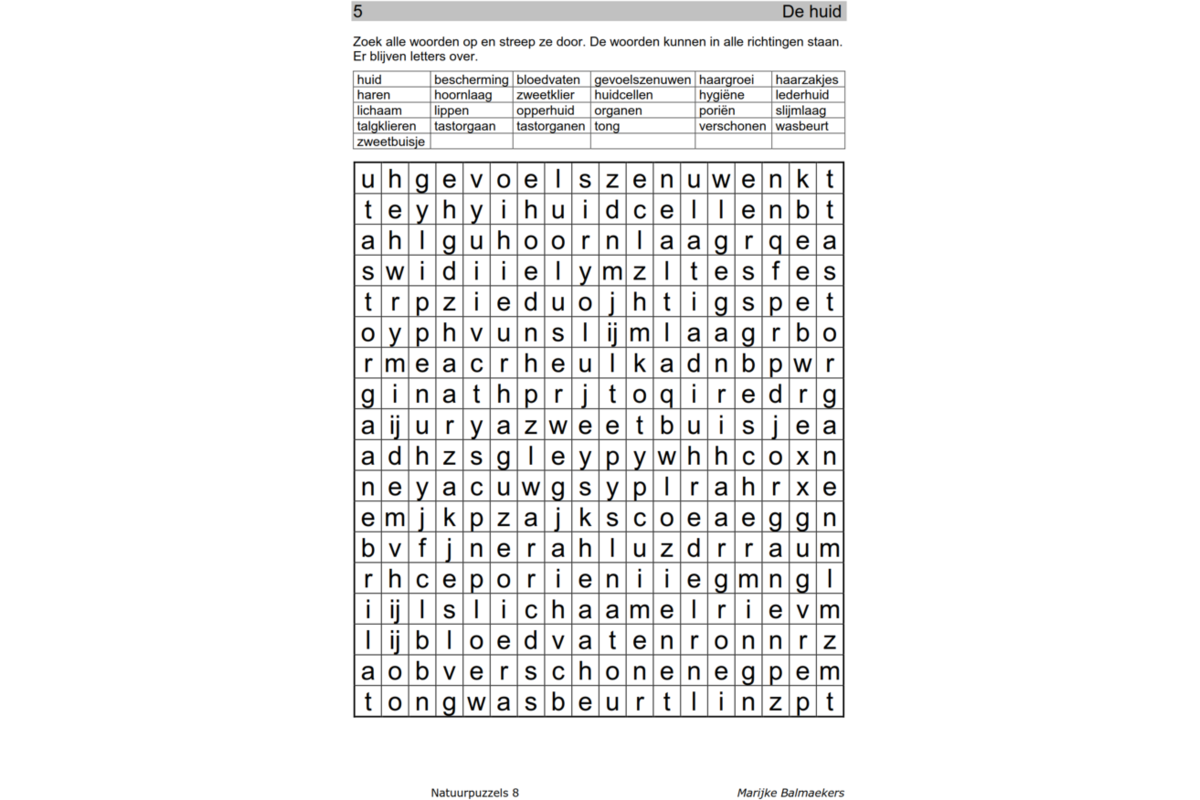 Natuurpuzzels groep 8 (5 stuks)