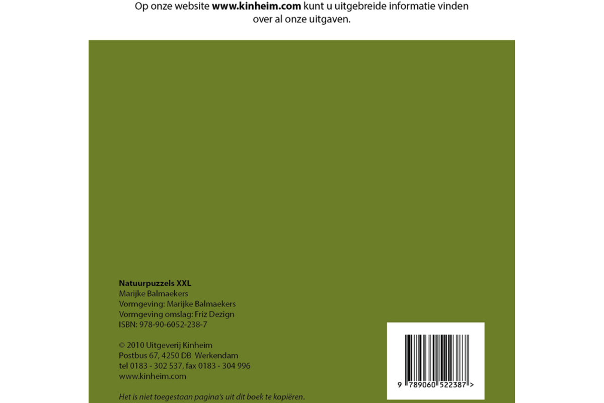 Natuurpuzzels XXL groep 8 (5 stuks)
