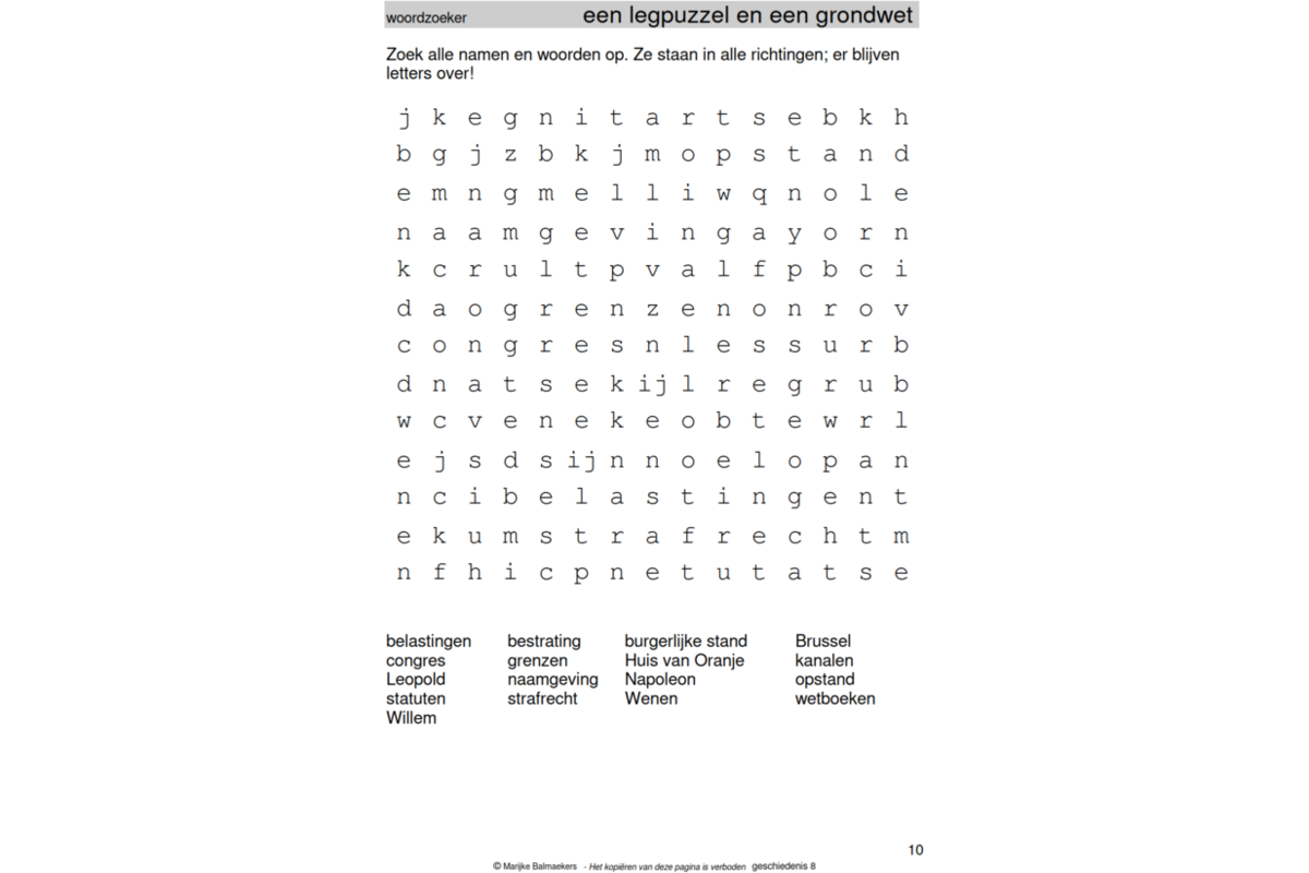 Geschiedenispuzzels groep 8 deel 3 (5 stuks)