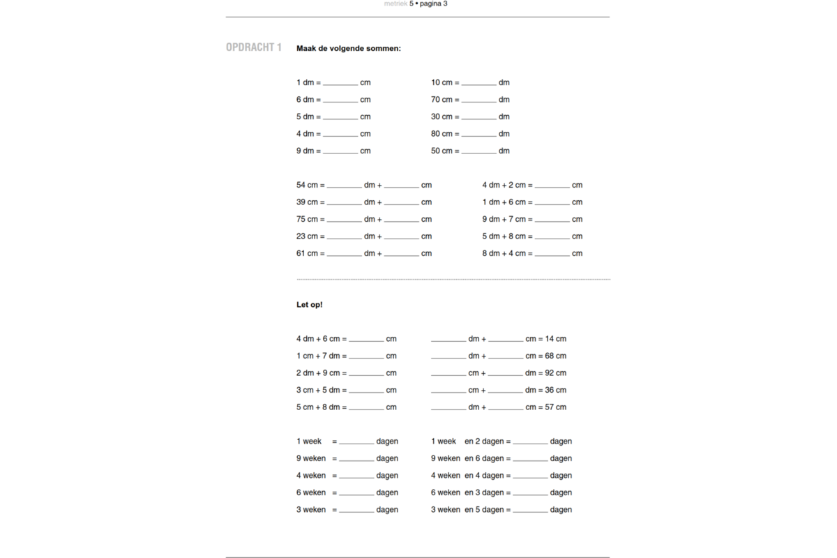 Blokboek Metriek groep 5 (5 stuks)
