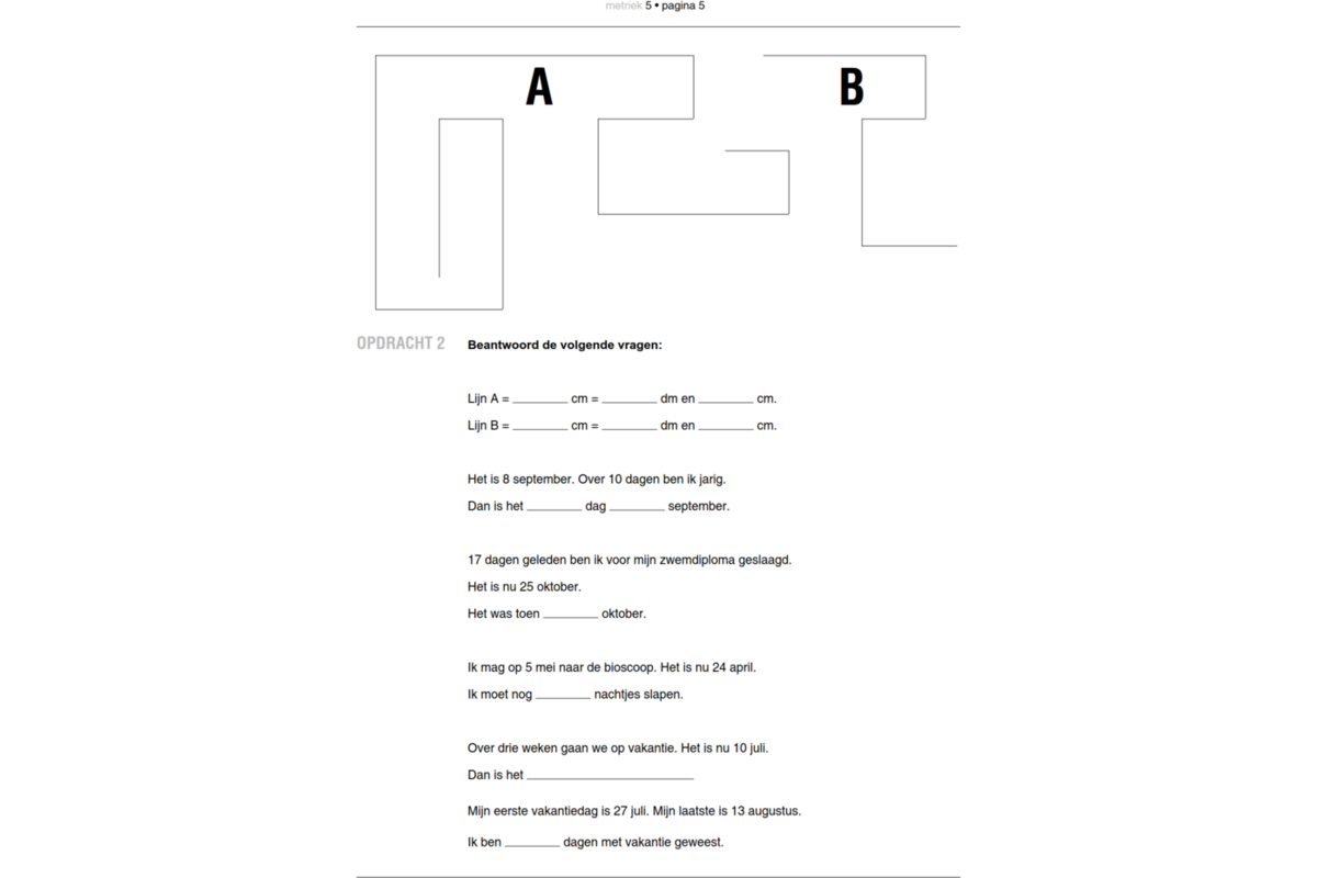 Blokboek Metriek groep 5 (5 stuks)