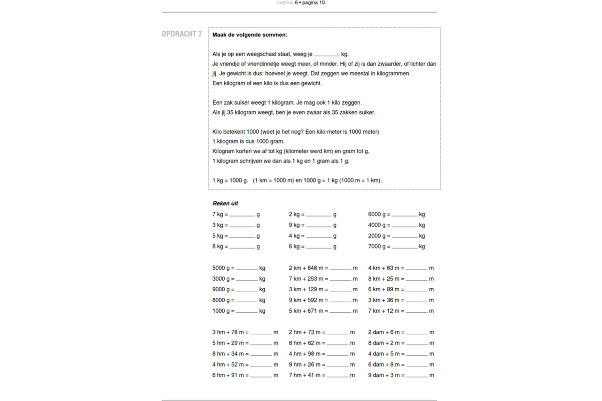 Blokboek Metriek groep 6 (5 stuks)